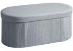 HOMCOM Taburet Pliabil cu Spațiu de Depozitare, Bancă Modernă Tapițată cu Catifea, Suport pentru Picioare cu Compartiment de 72L pentru Living și Dormitor, 76x38x35 cm, Gri Închis | Aosom Romania (838-610V00