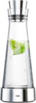 emsa FLOW Slim cooling carafe made of glass, jug (transparent/stainless steel, with cooling station) (514233) - vexio