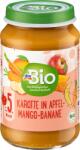 dmBio Био бебешко пюре с морков, ябълка, манго и банан, 5+м, 190 g (3078378)