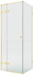 NEW TRENDY Eventa Gold Brushed cabină de duș 110x70 cm dreptunghiular auriu periat/sticlă transparentă EXK-8259 (EXK8259)