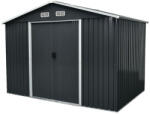 Strend Pro Kerti ház, Strend Pro Garden, 301 x 236 x 214 cm, antracit, fémlemez, időjárásálló, dupla tolóajtó, 4 szellőzőnyílás (TC2172937)