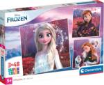 Clementoni Puzzle pentru copii Clementoni de la 3 x 48 piese - Frozen (varianta 2) (25297) Puzzle