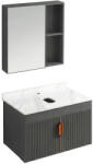 Rea Mario set mobilier de baie 58.5x46x39.5 cm sub chiuveta pe perete gri REA-M0031 (REAM0031)
