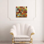 Wallity Decorative MDF Clock Multicolor Msk-02