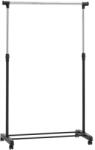 Amazon Basics Görgős Ruhásszekrény Állvány, Króm, 91, 5-145 x 42 x 134-161 cm (Sz x Mé x M), Szabadon Álló Ruhásfogas Kerekekkel