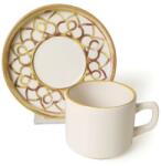  Hermia Tea Cup Set (12 Pieces) Cinnamon White X00023143