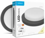 Modee Aplica perete exterior cu LED rotund 12W, 1160lm, 15cm, 4000K, IP65, negru, Modee (LEDBHRN-12BK-12-MDE)