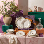 Hermia Dinner Set (24 Pieces) Multicolor Sunflower Bonsai 24 Ytkm HC