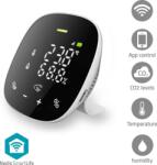 Nedis SmartLife Wi-Fi levegőminőség-mérő CO2, hőmérséklet és páratartalom kijelzővel
