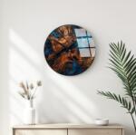 Wallity Decorative Glass Wall Clock Multicolor Huhu332 - 40 x 40