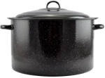 Perfect Home Zománcozott lábas fedővel 36 cm - 20 literes, fekete-fehér pöttyös