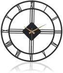 Wallity Decorative Metal Wall Clock Black Roma Elegante - Black - 1