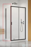 Radaway Alienta Black S 80 cm-es oldalfal 10270080-54-01 (10270080-54-01)