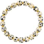  Bratara Jasp Dalmatian Cub Fatetat 7x7 mm Diametru 60 mm 1 Buc