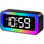  Digitális Led ébresztőóra Rgb éjjeli lámpával és hangvezérléssel (6974828452805)
