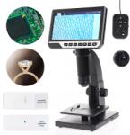 Unitech Led Digitális Biológiai Mikroszkóp 2000X LCD 7 Inch 12MPx Képernyő 2 Objektív (NM310)