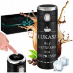 Murrano Termikus bögre gravírozással Termosz kijelzővel az autóba kávé 400ml (dla taty na urodziny dzien ojca z ustnikiem)