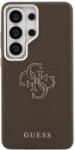 GUESS Carcasa Guess Grained Big 4G Metal Logo compatibila cu Samsung Galaxy S26 Ultra, Maro (3666339612962)