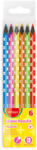 Vlnka Creioane colorate triunghiulare KEYROAD Neon 6 buc Carte de colorat