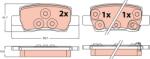 TRW set placute frana, frana disc TRW GDB2539 (GDB2539)