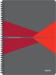 Leitz Caiet cu spira A4 Leitz Office, carton laminat FSC, 90f, matematica, rosu (SL464725)