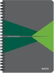 Leitz Caiet cu spira A5 Leitz Office, PP reciclabil FSC, 90f, matematica, verde (SL449855)