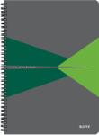 Leitz Caiet cu spira A4 Leitz Office, carton laminat FSC, 90f, dictando, verde (SL464855)