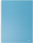 Esselte Caiet de birou Esselte Colour'Breeze, carton, reciclabil, certificare FSC, A4, 80 coli, cu spira, dictando, albastru (SL628481) - forit
