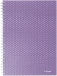 Esselte Caiet de birou Esselte Colour'Breeze, carton, reciclabil, certificare FSC, A5, 80 coli, cu spira, dictando, lavanda (SL628474) - forit