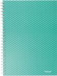 Esselte Caiet de birou Esselte Colour'Breeze, carton, reciclabil, certificare FSC, A5, 80 coli, cu spira, dictando, verde (SL628472) - forit