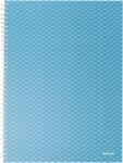 Esselte Caiet de birou Esselte Colour'Breeze, carton, reciclabil, certificare FSC, A4, 80 coli, cu spira, matematica, albastru (SL628476) - forit