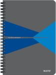 Leitz Caiet cu spira A5 Leitz Office, carton laminat FSC, 90f, dictando, albastru (SL445935)