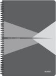 Leitz Caiet cu spira A4 Leitz Office, carton laminat FSC, 90f, dictando, gri (SL464885)