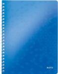 Leitz Caiet de birou Leitz WOW, PP, A4, cu spira, dictando, albastru metalizat (SL020102) - forit