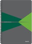 Leitz Caiet cu spira A4 Leitz Office, carton laminat FSC, 90f, matematica, verde (SL464755)