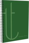Trendy Caiet cu spira, Trendy Green, A4, dictando, 80 file (CI780033)