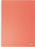 Esselte Caiet de birou Esselte Colour'Breeze, carton, reciclabil, certificare FSC, A4, 80 coli, cu spira, matematica, corai (SL628478) - forit