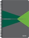 Leitz Caiet cu spira A5 Leitz Office, carton laminat FSC, 90f, matematica, verde (SL445855)