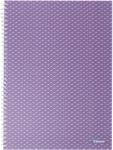 Esselte Caiet de birou Esselte Colour'Breeze, carton, reciclabil, certificare FSC, A4, 80 coli, cu spira, dictando, lavanda (SL628484) - forit