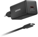 Lenovo 65W mini USB-C GaN Charger USB-C Kábellel - Fekete - 40AW65WBEU (40AW65WBEU)