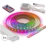 SmartLED Set 1x bandă LED RGBW DIGITAL LED/9, 6W/230V 3 m + 3x profil încastrat 1 m + telecomandă (SD0103E)