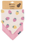 Petite&Mars Nyálkendő Luke 2 db Beige Strawberies&Dusty Rose 3hó+