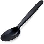 Wimex műanyag kanál, újrahasználható, fekete, 18, 5 cm, 50 db (22096)