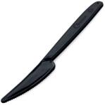 Wimex műanyag kés többszöri használatra, fekete, 18, 5 cm, 50 db (22098)