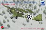 Bronco Models Model asamblabil Bronco Models Militar: Avioane - Avion de antrenament american Piper Cub L-4 Grasshopper (CB35014)