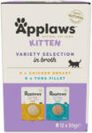 Applaws 12x50g Applaws Natural Kitten alaplében macskasnack - Csirke- és tonhalválogatás