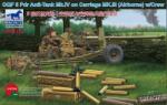 Bronco Models Model asamblabil Bronco Models Militar: Tancuri - Tun antitanc de 6 livre Pounder pe șasiu Mk. IV, cu echipaj (CB35168)