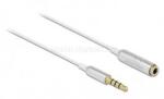 Delock 66072 4tűs 3, 5mm Jack apa > anya 50cm fehér hosszabbító kábel (DL66072) (DL66072)