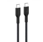 Belkin BoostCharge Pro USB-C - USB-C fonott borítású kábel 240W, 1m fekete (CAB025hq1MBK) (CAB025hq1MBK)