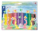 STAEDTLER Creioane cerate, retractabile, STAEDTLER "Noris 221", 24 de culori diferite, 24 buc